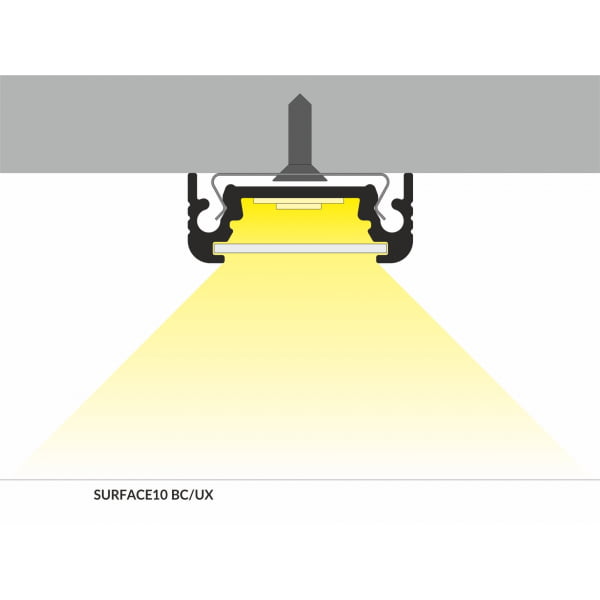 LED strip profiel opbouw 2 meter 10mm incl. frosted cover - Afbeelding 2