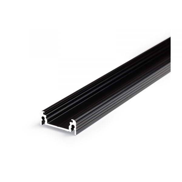 LED strip profiel opbouw 2 meter 14mm zwart incl. frosted cover