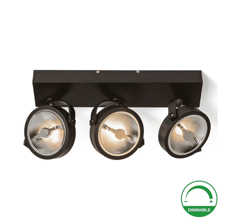 Venezia III LED opbouwspot zwart