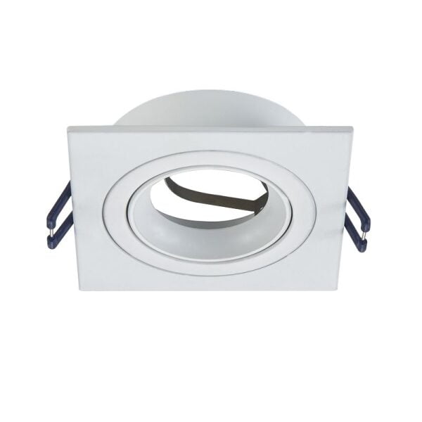 Inbouwspot vierkant GU10 kantelbaar wit - Afbeelding 3