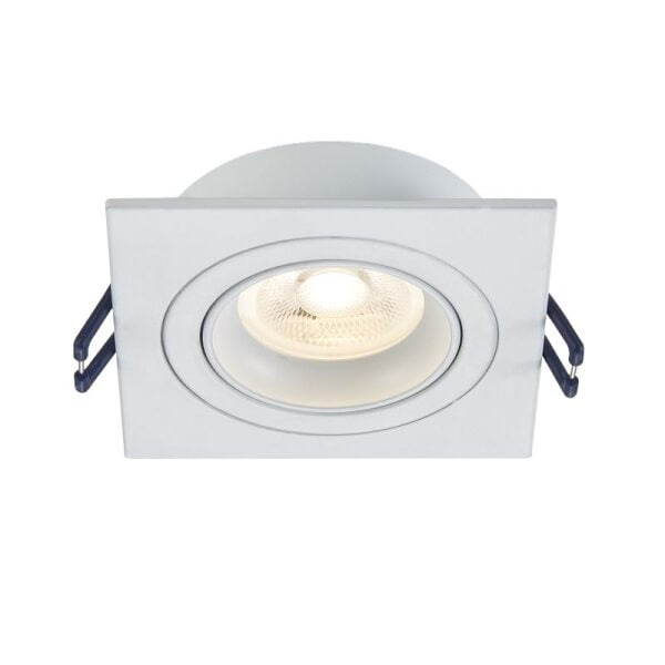 Inbouwspot vierkant GU10 kantelbaar wit - Afbeelding 2