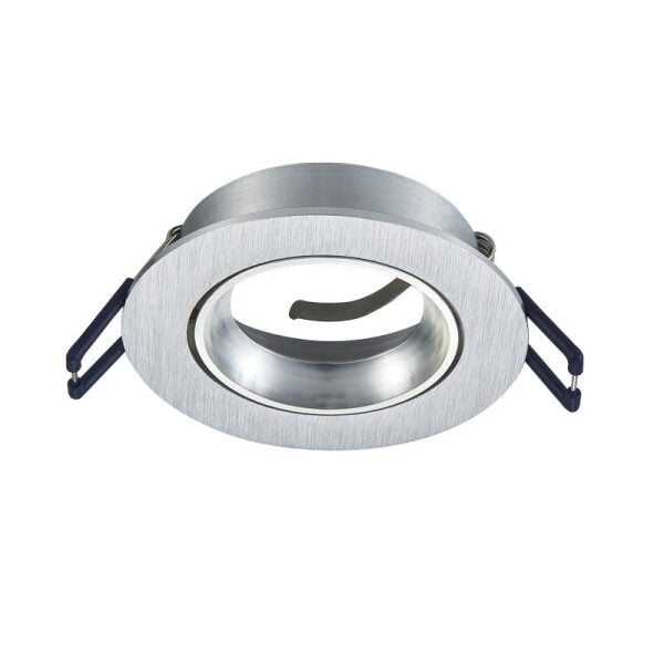 Inbouwspot rond GU10 kantelbaar zilver - Afbeelding 2