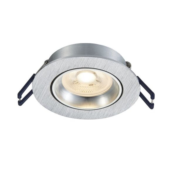 Inbouwspot rond GU10 kantelbaar zilver - Afbeelding 3
