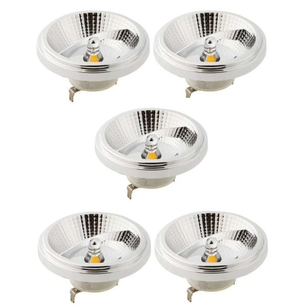 Voordeelpakket 5x LED AR111 G53 spot 45° dim to warm 12W