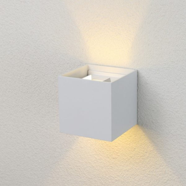 Voordeelpakket 2x Cubo Nero up down wandarmatuur wit 2700K | 3000K - Afbeelding 2