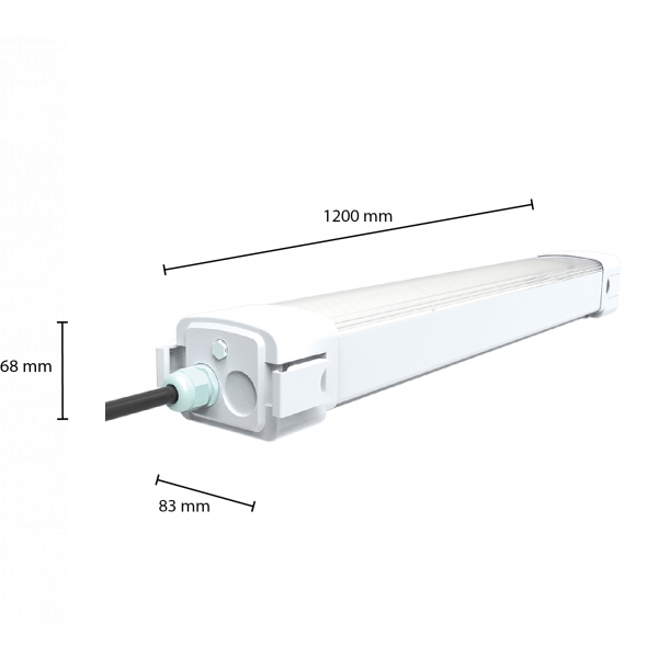 LED Tri-proof 120cm 40W 4500K | 5500K - Afbeelding 4